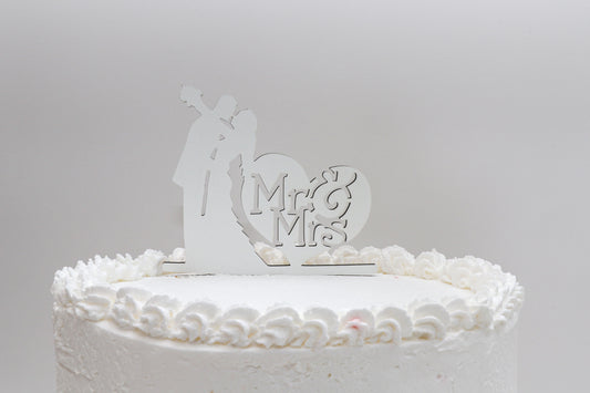 Topo de Bolo de Casamento - Mr & Mrs