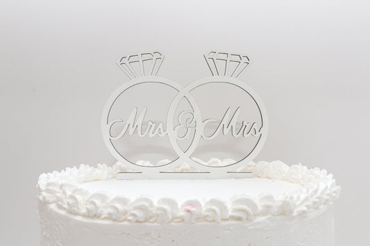 Topo de Bolo de Casamento - Mr&Mrs Alianças