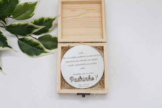 Convite para Padrinhos - Circulo com Caixa