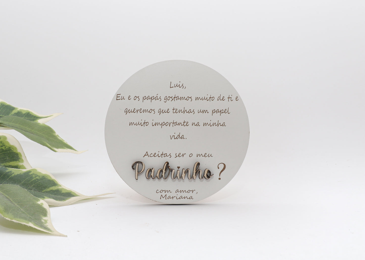 Convite para Padrinhos - Circulo com Caixa