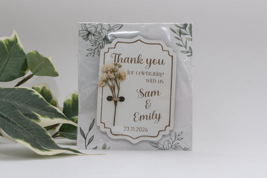 Wedding Souvenir - Frame with Flowers