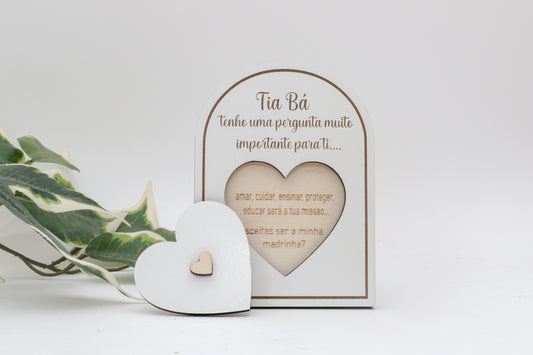 Convite para Padrinhos - Coração no Arco