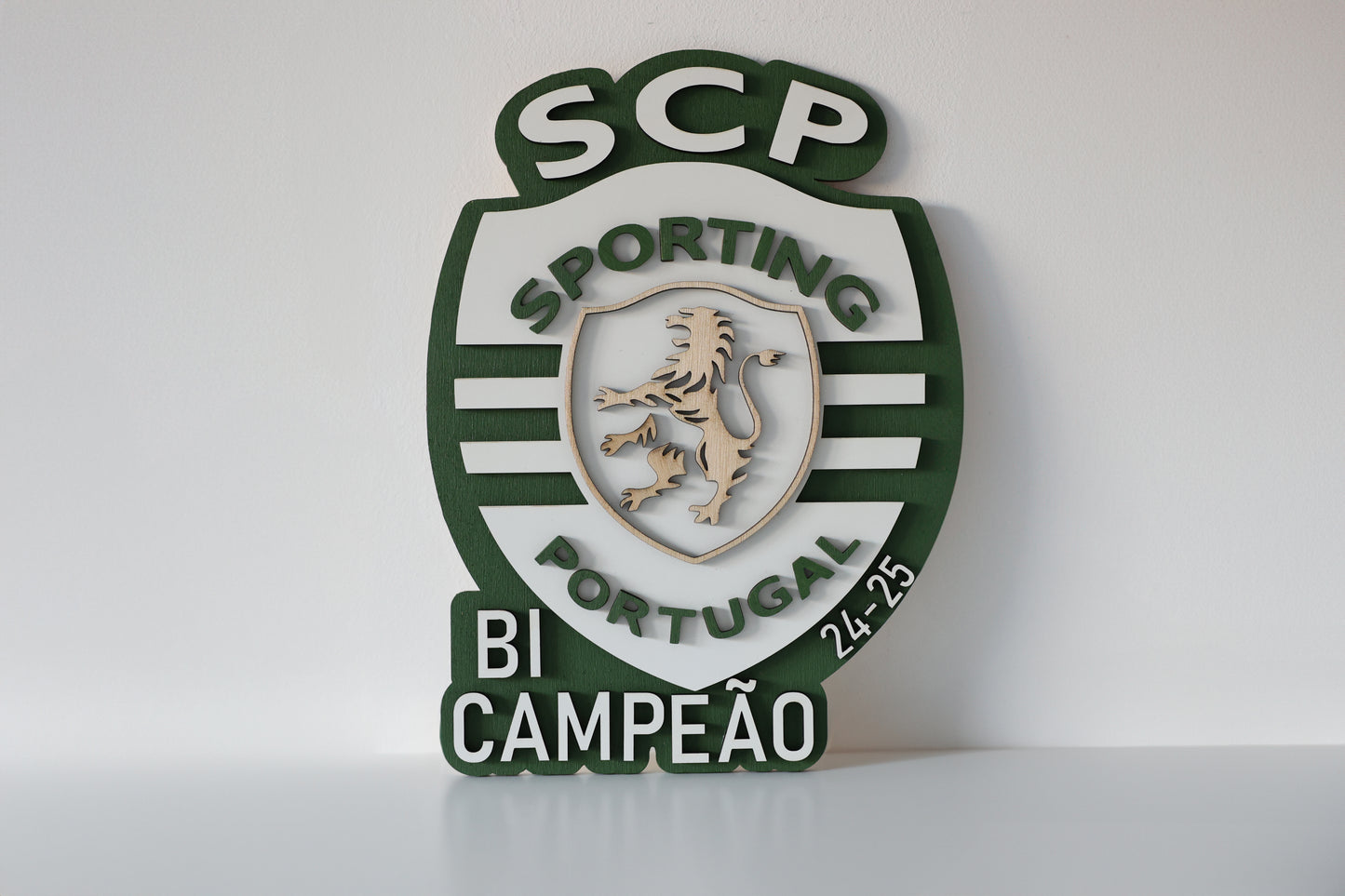 Placa Decorativa Sporting - Bi Campeão 24/25