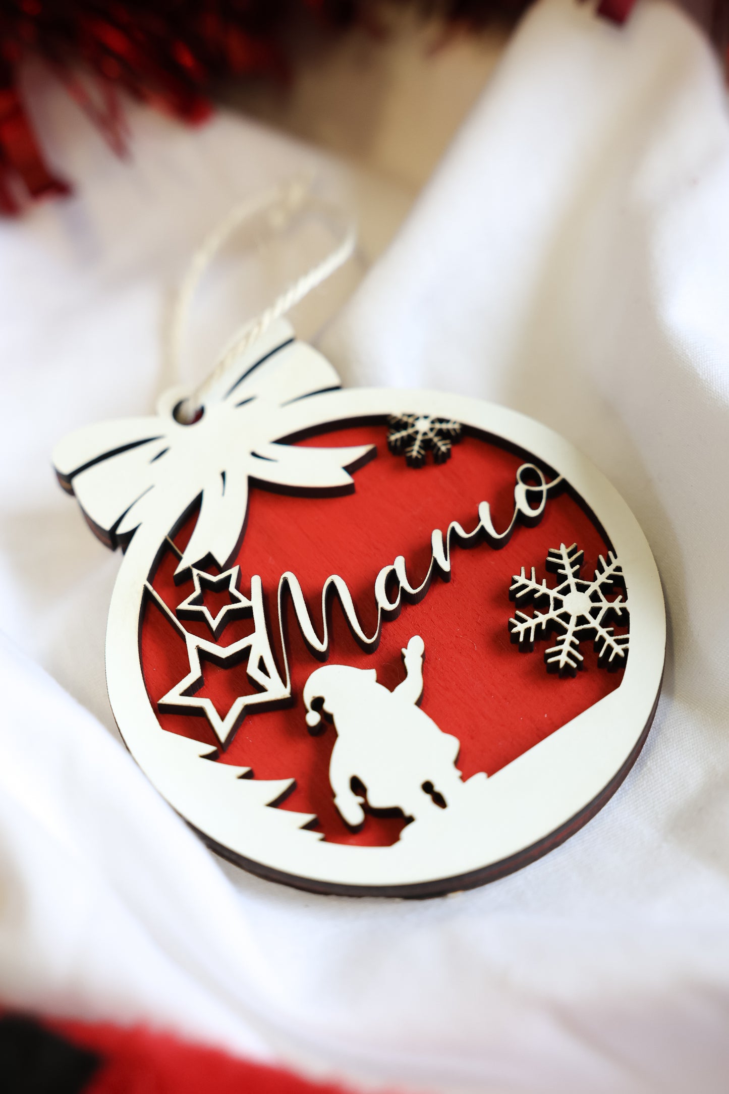 Bola de Natal - Nome com Fundo