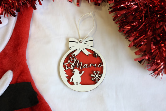 Bola de Natal - Nome com Fundo