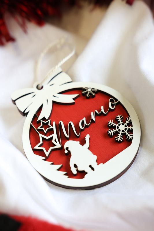 Bola de Natal - Nome com Fundo